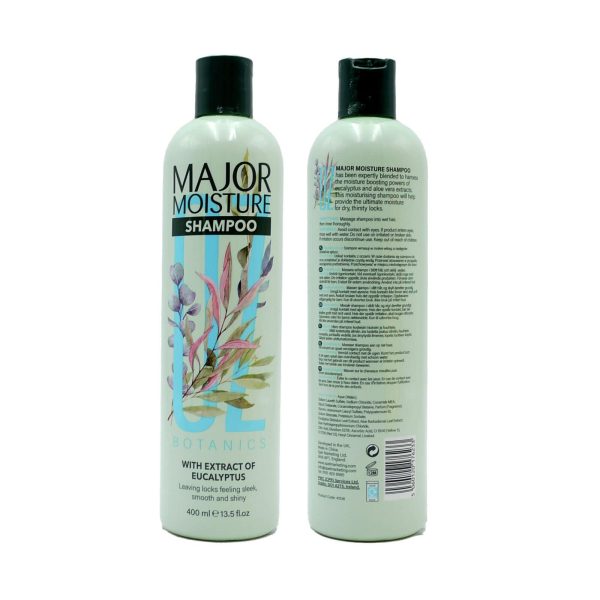 MAJOR MOISTURE SHAMPOO BOTANICS WITH EXTRACT OF EUCALYPTUS ОВЛАЖНЯВАЩ ШАМПОАН ЗА КОСА С ЕКСТРАКТ ОТ ЕВКАЛИПТ 400 МЛ АНГЛИЙСКО КАЧЕСТВО