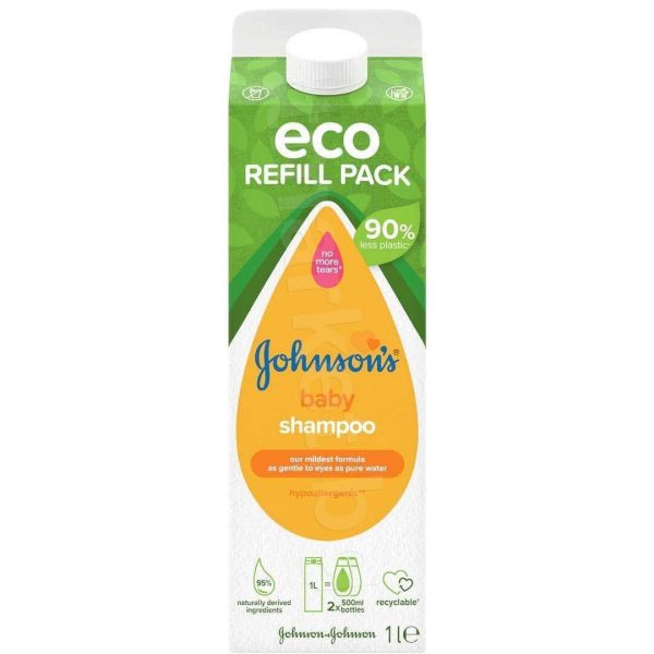 JOHNSON'S BABY SHAMPOO НЕЖЕН БЕБЕШКИ ШАМПОАН В ЕКО ОПАКОВКА 1Л АНГЛИЙСКО КАЧЕСТВО