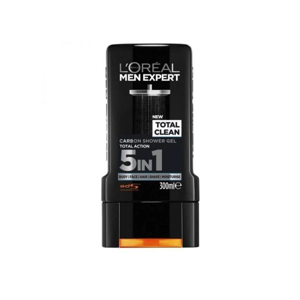 LOREAL MEN EXPERT PURE CARBON ДУШ ГЕЛ ЗА ЛИЦЕ КОСА И ТЯЛО С ВЪГЛЕН 300 МЛ АНГЛИЙСКО КАЧЕСТВО