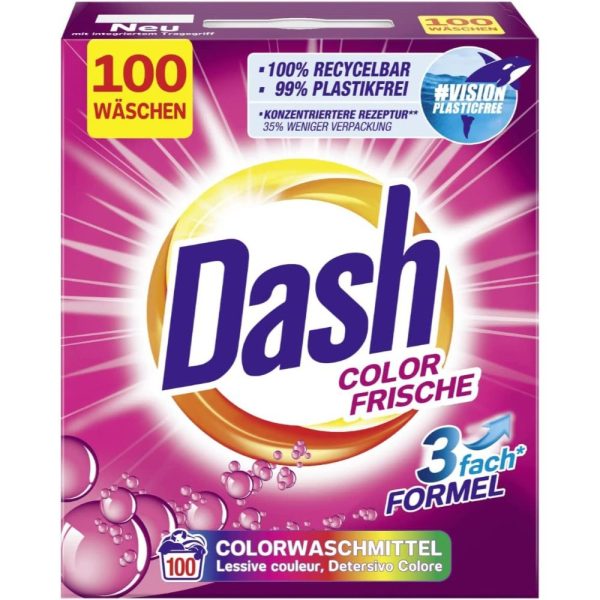 Прах за пране Dash 100пр 6кг за цветни дрехи