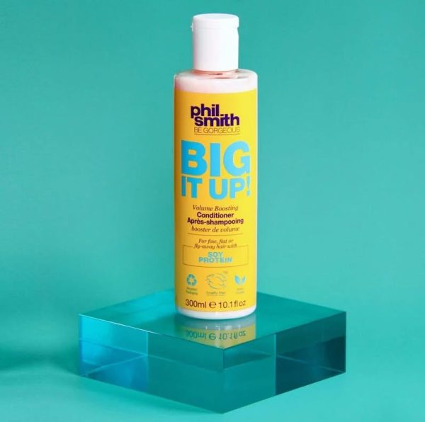 PHIL SMITH BIG IT UP! VOLUME BOOSTING CONDITIONER БАЛСАМ ЗА ПО-ОБЕМНА КОСА СЪС СОЕВ ПРОТЕИН 300 МЛ АНГЛИЙСКО КАЧЕСТВО