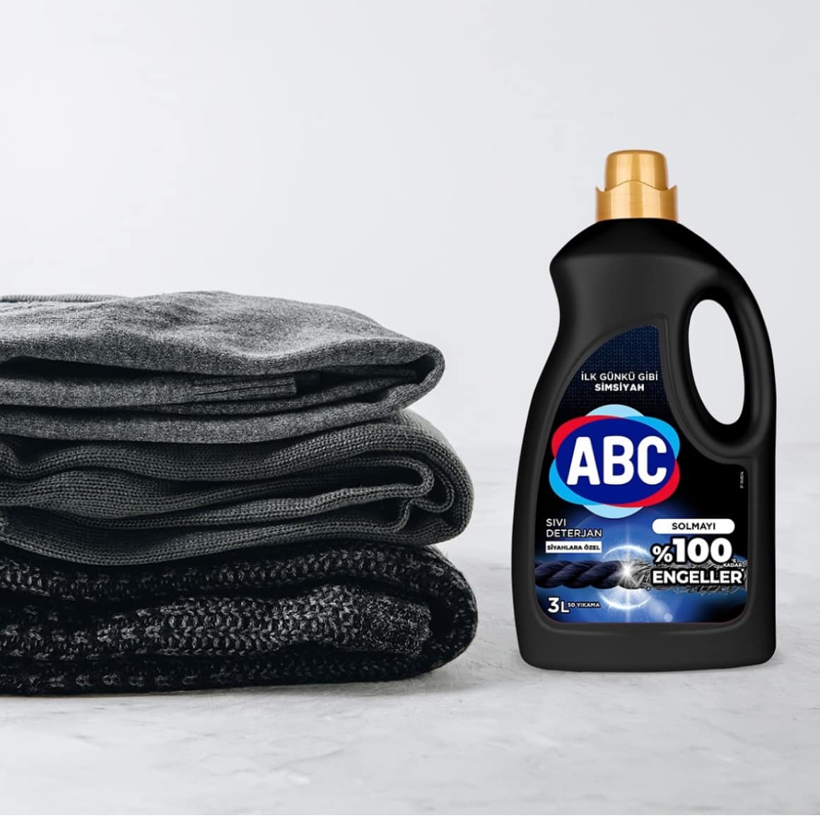 АБЦ FOR BLACK LAUNDRIES ТЕЧЕН ПЕРИЛЕН ПРЕПАРАТ ЗА ЧЕРНИ И ТЪМНИ ТЪКАНИ 3 Л / 50 ПР ТУРСКО КАЧЕСТВО