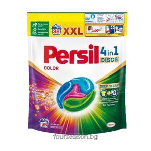 Капсули за пране Persil Discs Deep Clean 4 in 1 Color цветно 38 бр в пакет