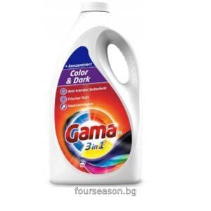 Течен перилен препарат Gama, Colors & Dark, концентриран, 3в1, 5 л, 100 пранета
