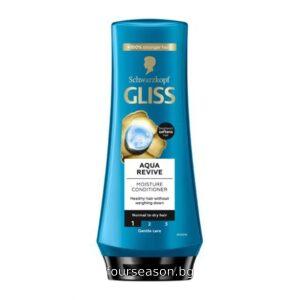 SCHWARZKOPF GLISS AQUA REVIVE BALSAMO IDRATANTE ХИДРАТИРАЩ БАЛСАМ ЗА НОРМАЛНА КЪМ СУХА КОСА 200 МЛ ИТАЛИАНСКО КАЧЕСТВО
