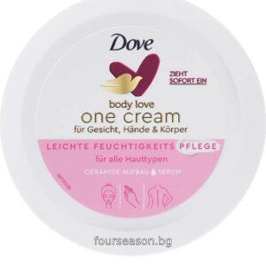 Крем за лице, ръце и тяло Dove Body Love One Cream Light Hydration
