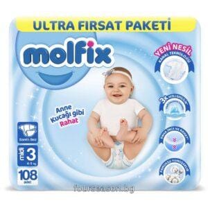 Molfix Памперси 3-ка 108бр