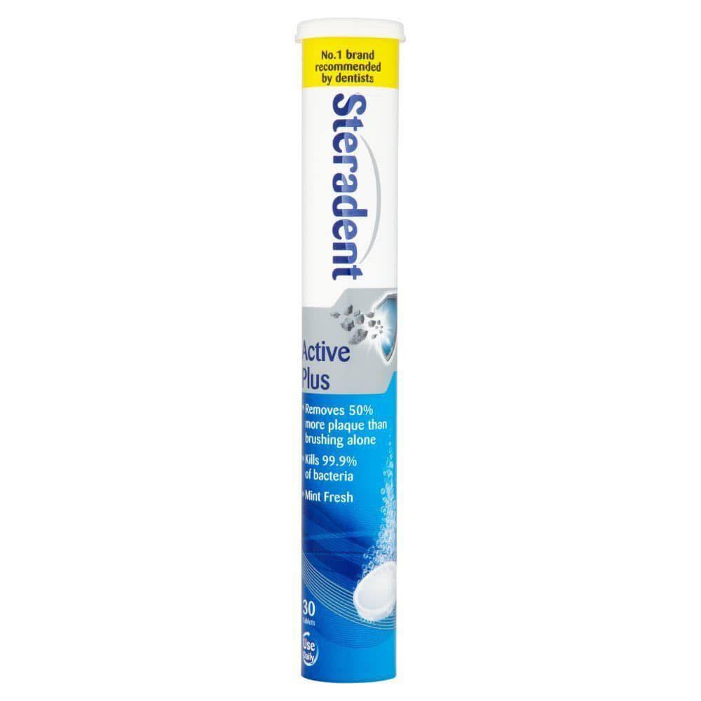STERADENT ACTIVE PLUS ТАБЛЕТКИ ЗА ПОЧИСТВАНЕ НА ПРОТЕЗИ 30БР ПОЛСКО КАЧЕСТВО