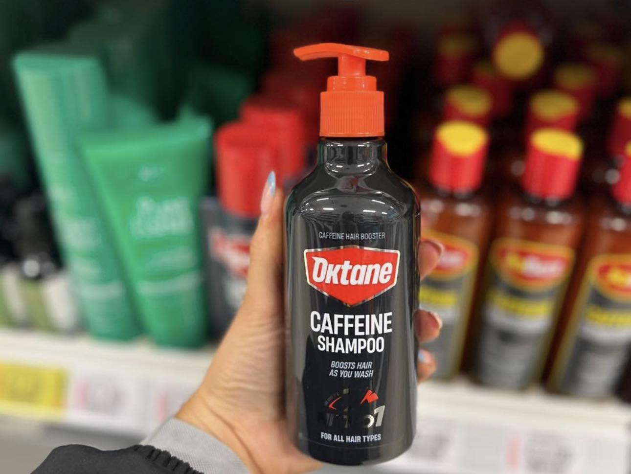 Oktane Nitro 1 Caffeine Shampoo Шампоан с кофеин за подсилване и увеличаване на растежа за всички типове коса 300 мл Английско качество